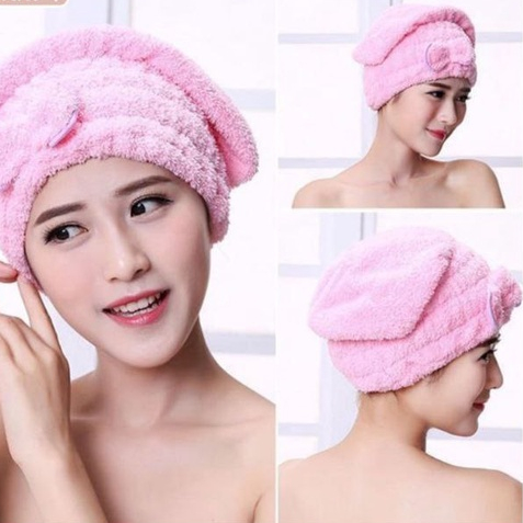 Hair Wrap Towel HANDUK KERAMAS Import Dewasa Bahan Microfiber Pengering Rambut