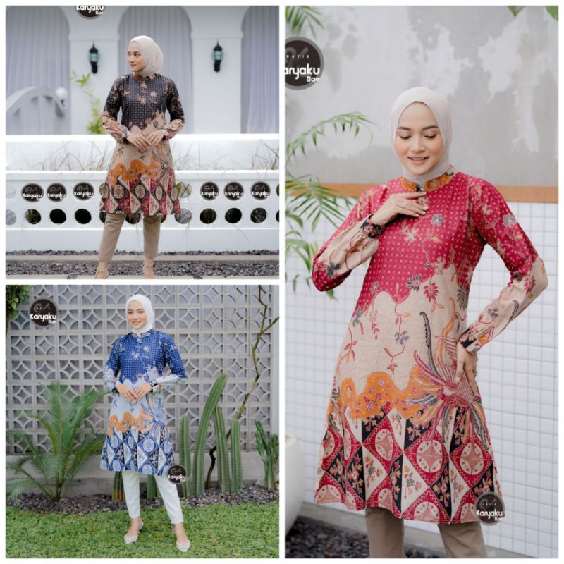 Tunik Batik Wanita Modern Batik Tunik Wanita Jumbo