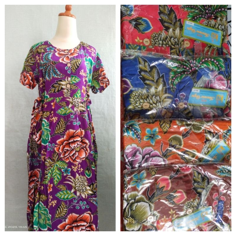 Daster Kimono / daster slempang Daster Chibi Kencana Ungu Label Biru