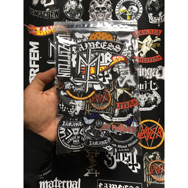 

H7Y (Vol I) 32Pcs Sticker Stiker Laptop Tempelan Band Musik Seringai Lawless Maternal BlackSabbath