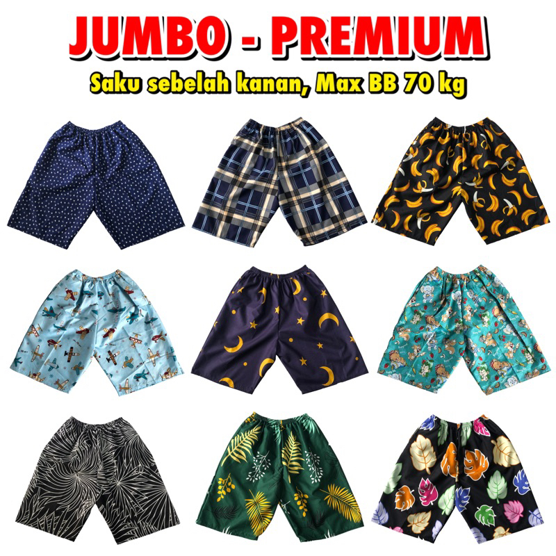 [J 1] Celana pendek Jumbo fit to 80 kg / Celana pendek boxer