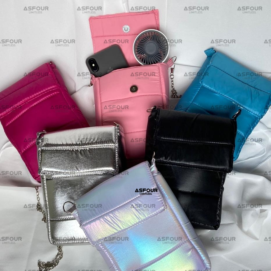 ASFOUR - Pocket Puffy PUFFY SLINGPHONE | TAS SELEMPANG HP WANITA Tas Wanita Puffy Bag Mini Puffy