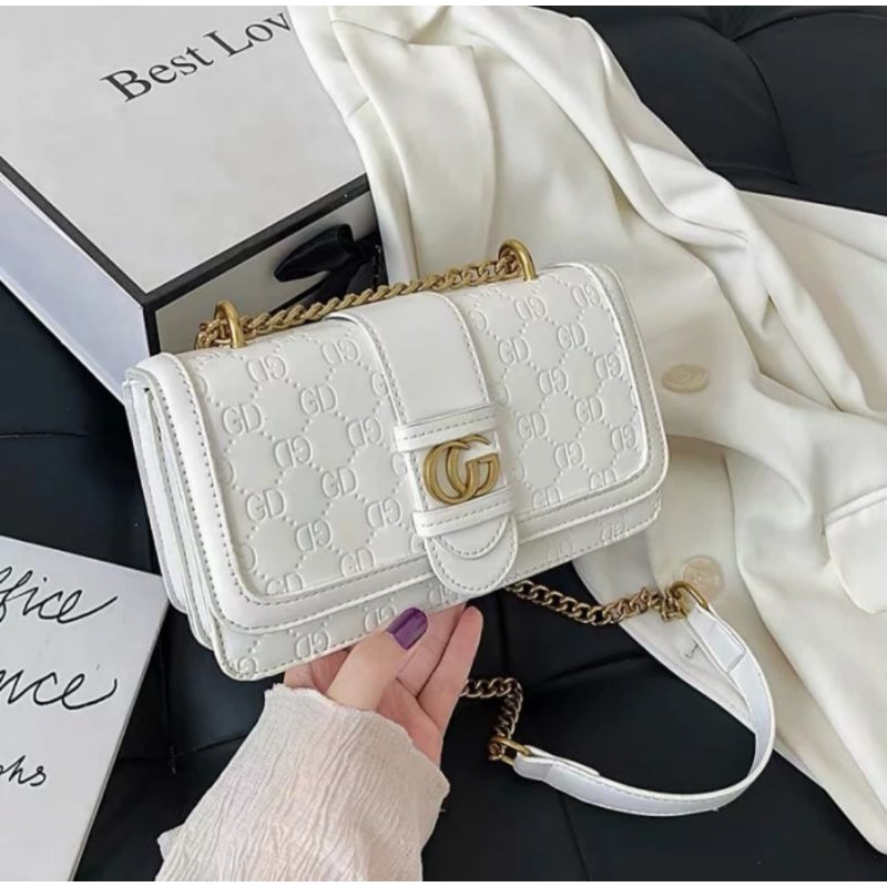 Tas wanita Selempang Terbaru-Putih import