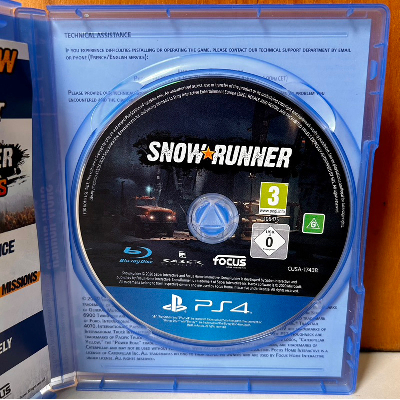 Snow Runner PS4 Kaset Snowrunner Playstation 4 CD BD Game Games Snowruner Simulator Truck Driver Snow Runer Gim mainan ori asli original ps4 ps5 Ets euro truck simulator balapan racing mainan anak gim