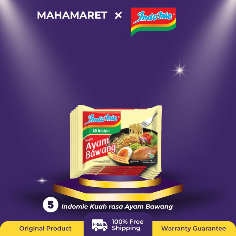 

5 Bungkus - Indomie Kuah rasa Ayam Bawang 69gr | Mahamaret.