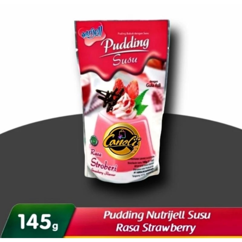 nutrijell nutrijel pudding puding strawberry 145 gr 145gr