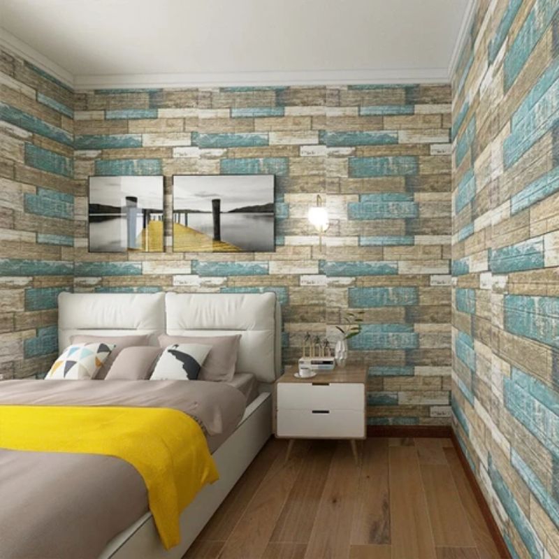 (COD)PEKANBARU WALLPAPER foam motif kayu 3d/wallpaper foam batu alam