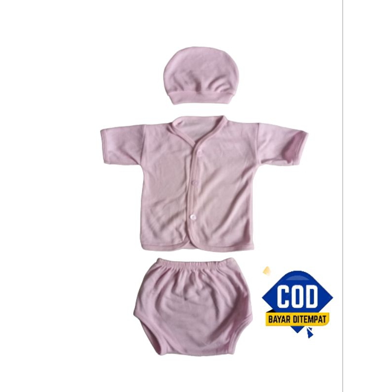 baju bayi set / isi baju /topi / celana / baju bayi set 3 warna