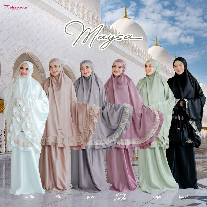MUKENA MAYSA BY ZABANNIA ORIGINAH mukena lebaran premium