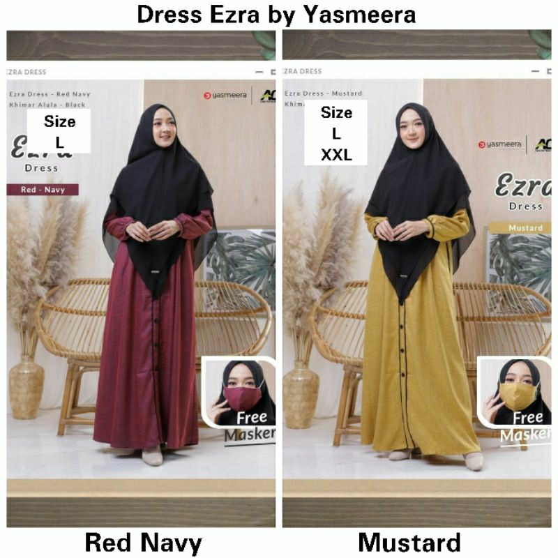 Dress Ezra -Hanya Dress- Gamis Pesta Syari Cantik by Yasmeera