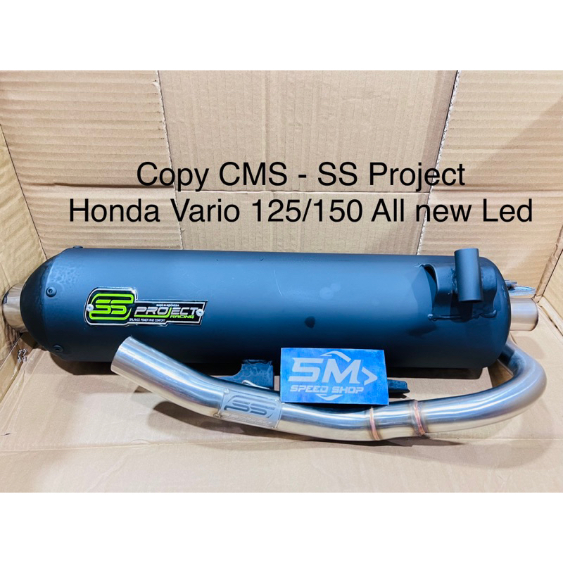 Knalpot Copy CMS - SS Project suara adem ngebass Honda Vario 110 karbu , Vario 110 Techno Honda Vari