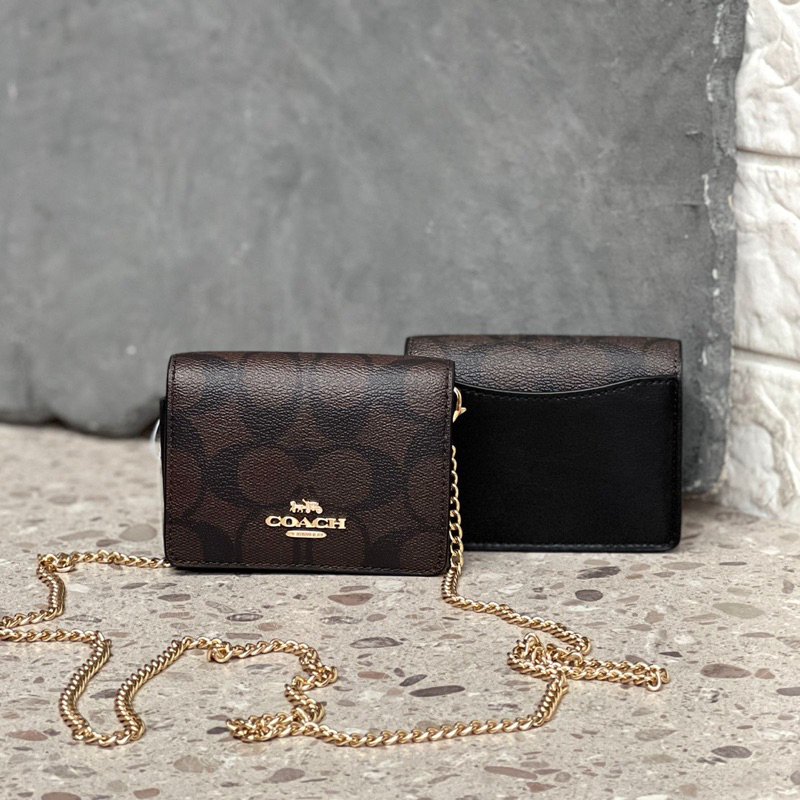 COACH MINI WALLET ON CHAIN