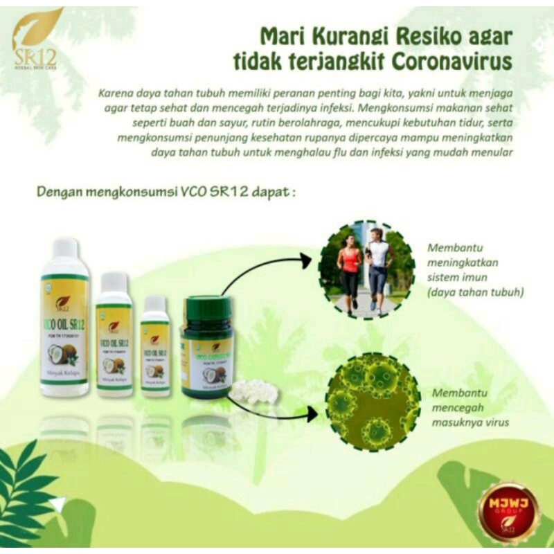 VCO OIL SR12 | MINYAK KELAPA MURNI SR12 ORIGINAL BPOM