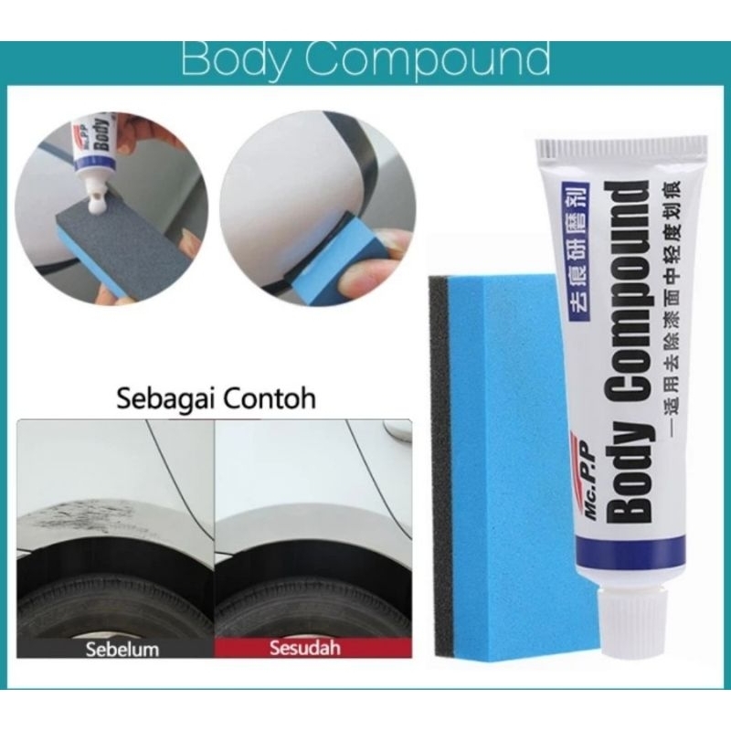 Body compound kompon penghilang baret body motor mobil repair kit