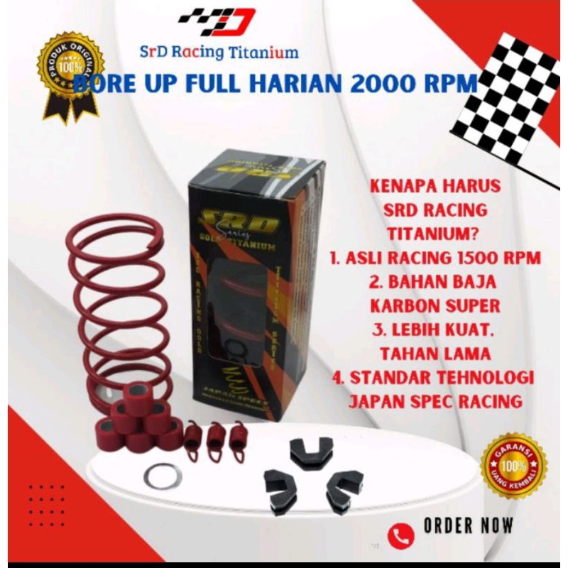 Paket per cvt 2000 rpm mio, mio j, beat, beat fi, vario 110,125,150,pcx125,150cc