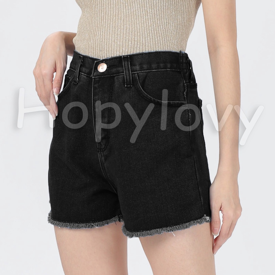 HOPYLOVY Celana Pendek Wanita Hotpants Jeans Rawis Highwaist HP Manisa