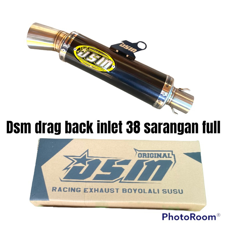 SLENCER knalpot dsm drag black Cantol Atas original coating inlet 38&50