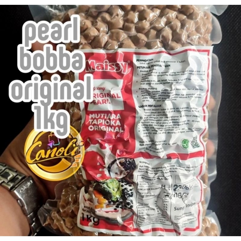 bobba pearl 1kg maissy boba mutiara tapioka original 1 kg