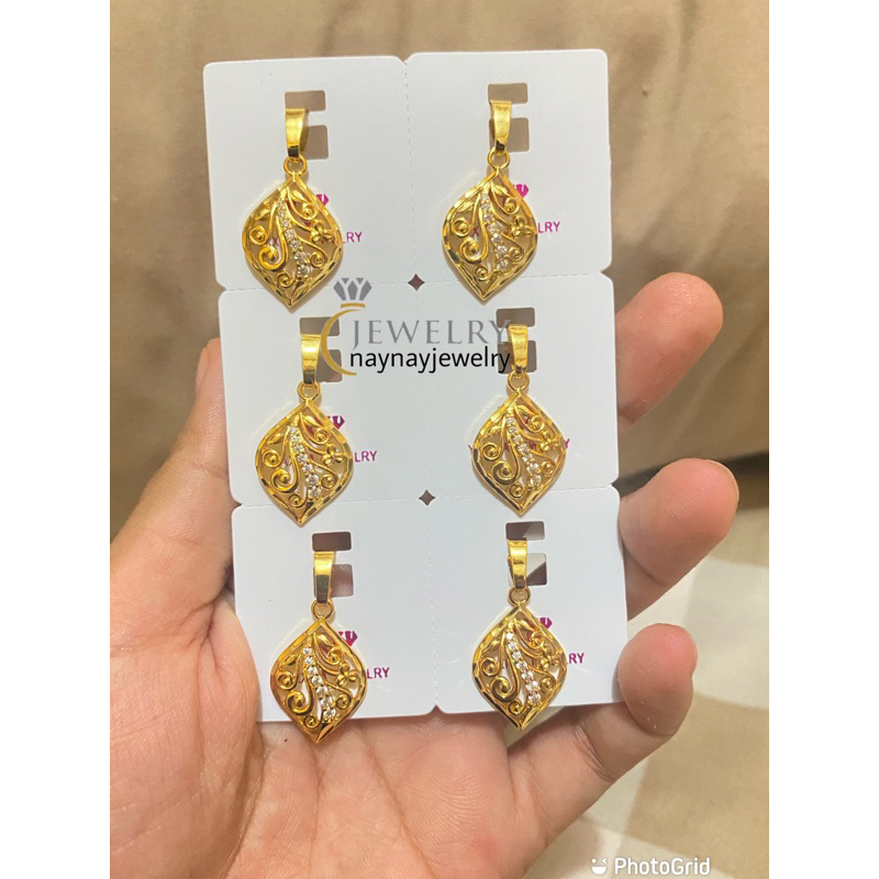 Liontin ketupat mutiara warna 24k