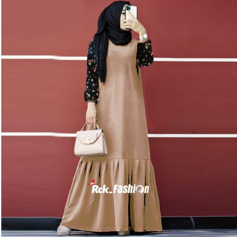 Elsinta dress Bahan Cey Airflow/Cringkle