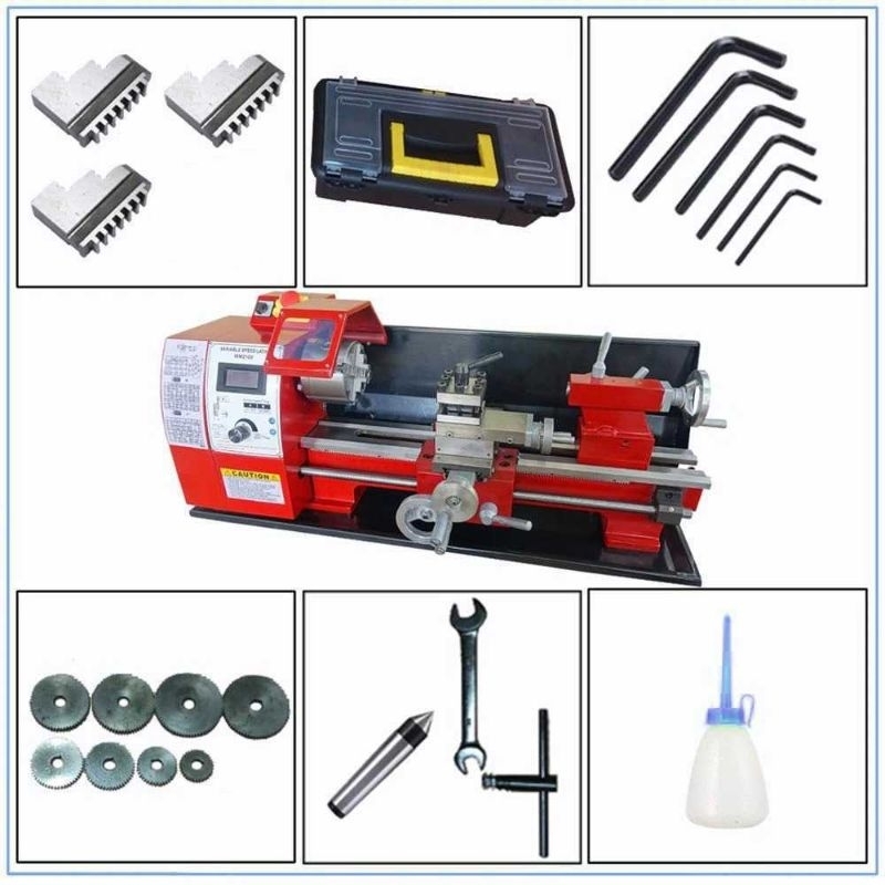 FUSIKAYA Mesin Bubut Mini Lathe Bench High-Power Brushless 900W - WM210V