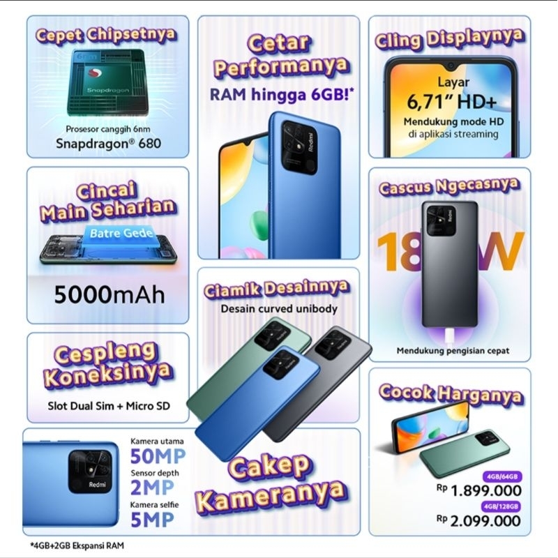 XIOMI REDMI 10C 100% ORIGINAL,BERGARANSI 1 TAHUN  XIOMI SELURUH INDONESIA.