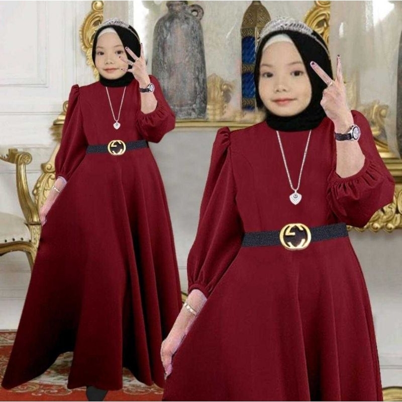 RR GAMIS ANAK GHISKA KID BAJU MUSLIM ANAK DRESS MUSLIM ANAK MAXI ANAK GAMIS LEBARAN ANAK GAMIS ANAK 