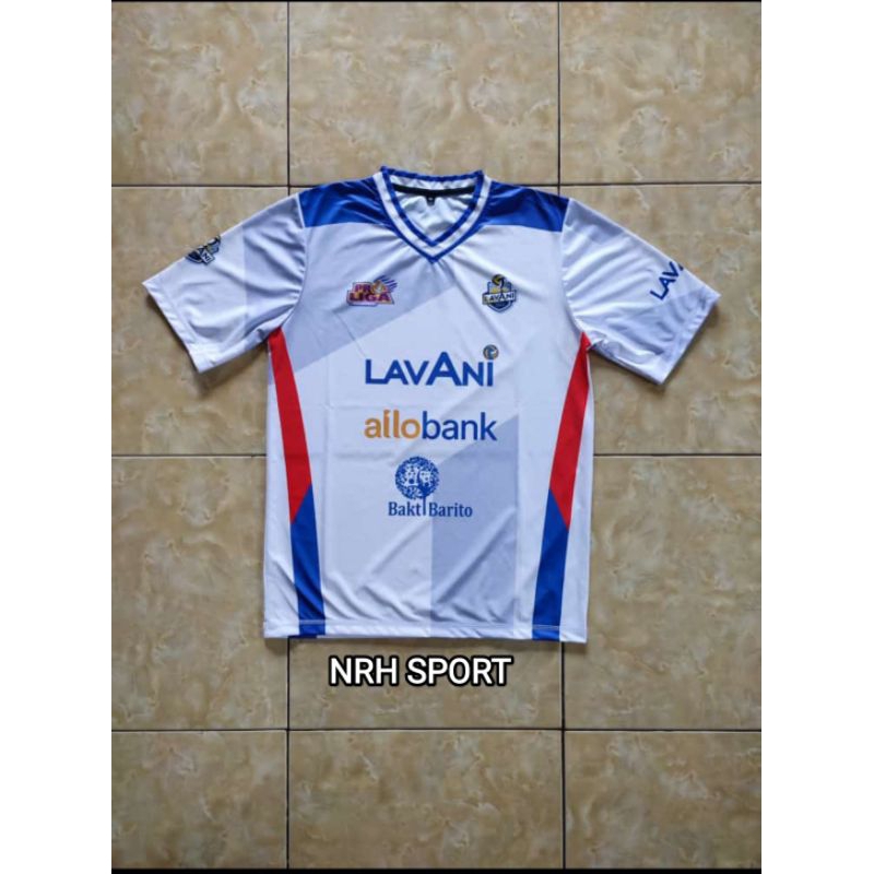 JERSEY VOLY JAKARTA LAVANI ALLO BANK JERSEY VOLY PRIA PROLIGA LAVANI PUTIH JERSEY VOLY PROLIGA WARNA