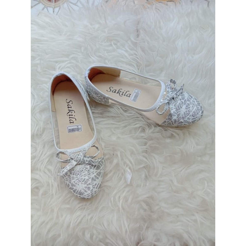 khainuna flatshoes anak perempuan model kaca brukat size 26-30 31-35