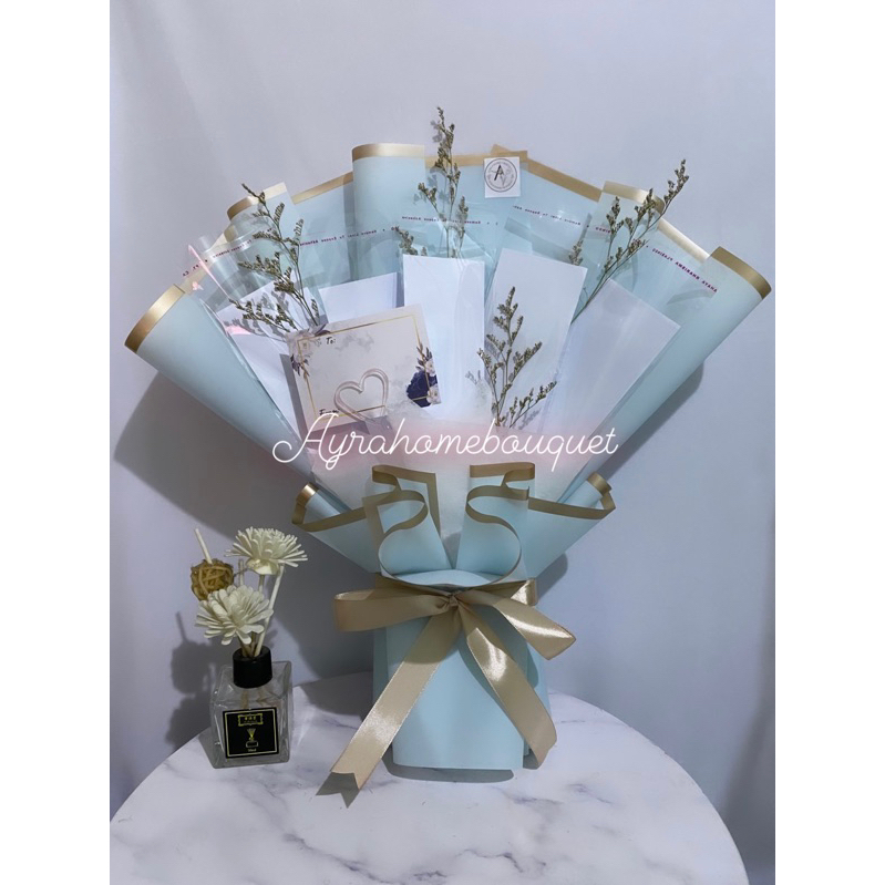 [5 SLOT] Kerangka Money Bouquet Buket Bunga Uang Kosong isi 5 Lembar Free Kartu Ucapan