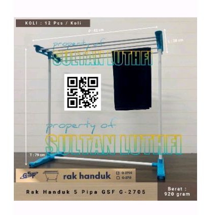 Rak Handuk 5 Pipa GSF / jemuran handuk