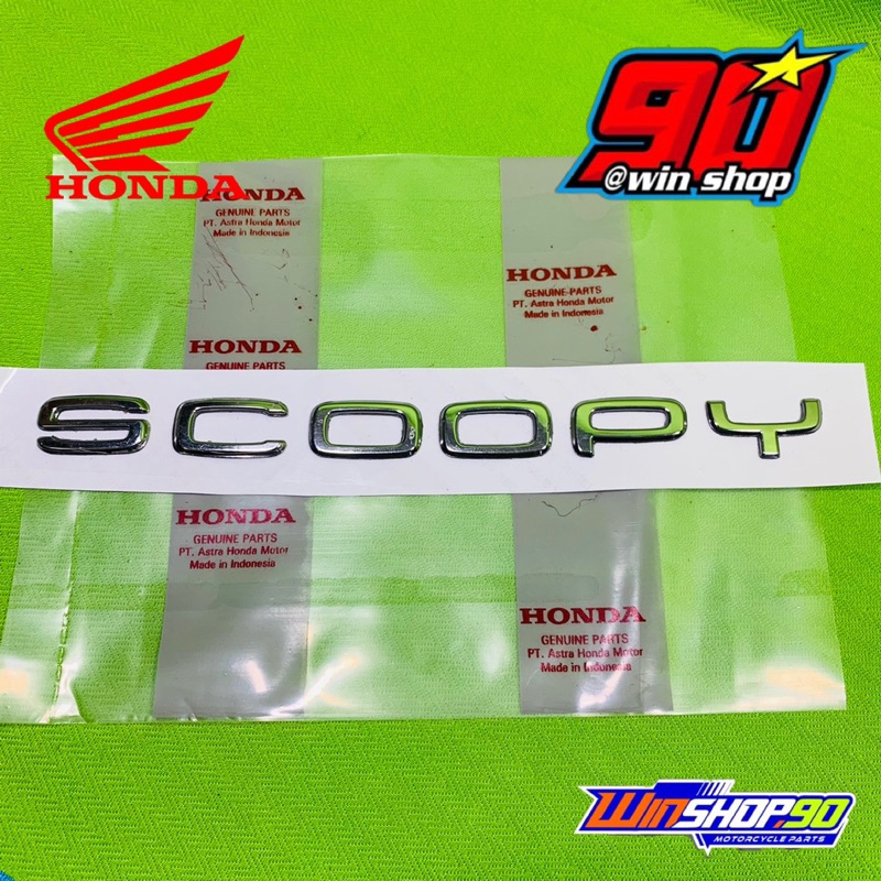 1pcs emblem logo stiker body 3D chrome new SCOOPY FI ESP 2021 k2f