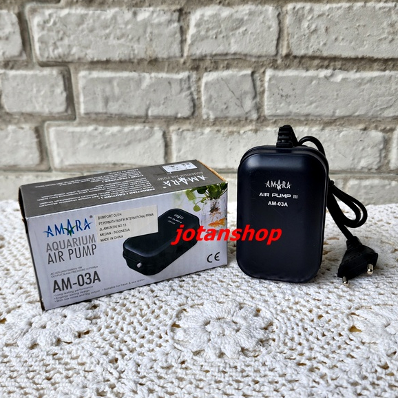 PAKET AMARA AM 03A Mesin Pompa Udara Aerator 1 Lubang AM03A Aquarium Air Pump airpump AM03 A 03 A