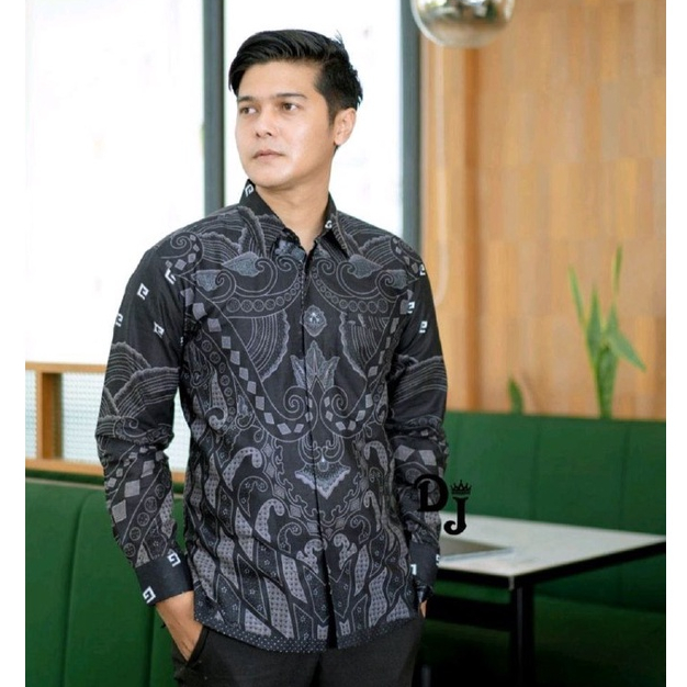 BATIK PRIA LENGAN PANJANG M L XL XXL MOTIF GHE BATIK ARTONESIA