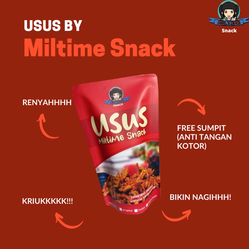 

USUS BY MILTIME SNACK RASA EKSTRA PEDAS 175 gram