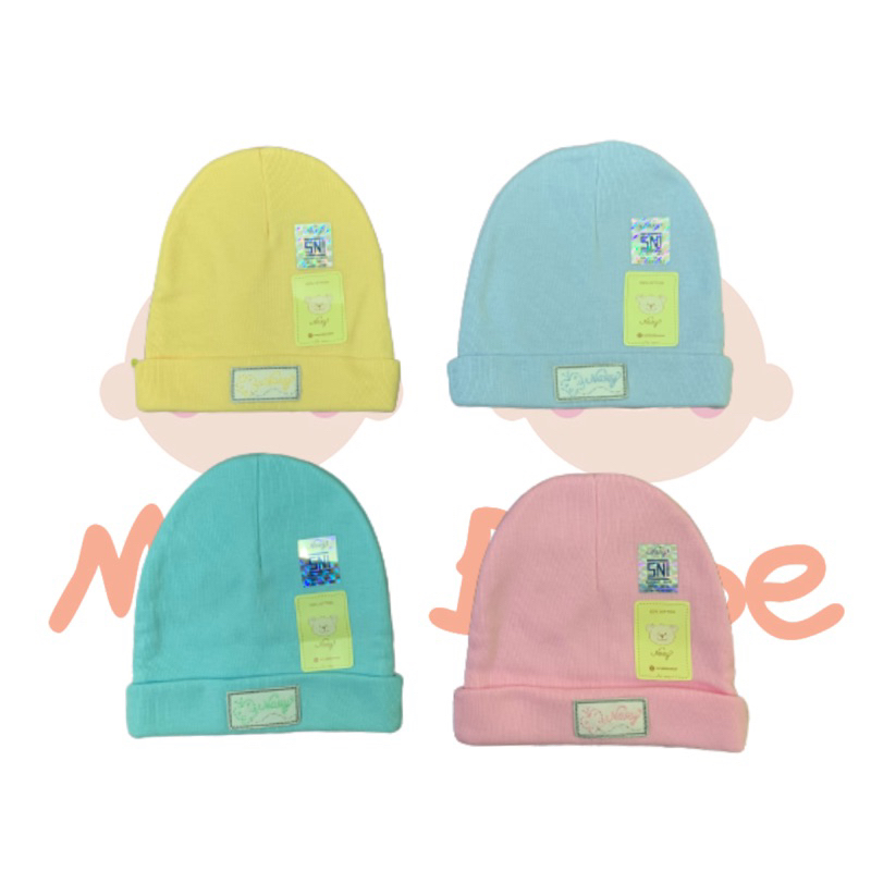 Nary Baby Topi Bayi Newborn Kupluk Polos Warna