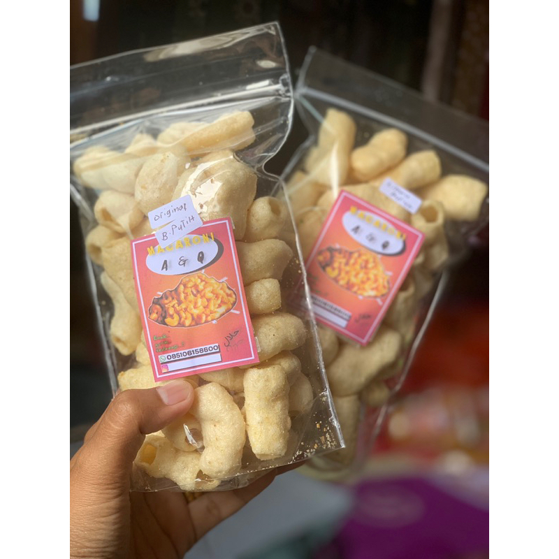 

kerupuk makaroni renyah asin dan pedas