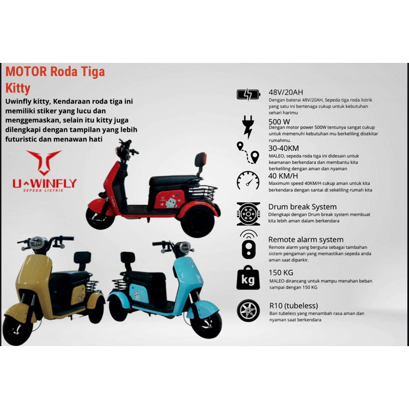 Motor Listrik Roda 3 Kitty