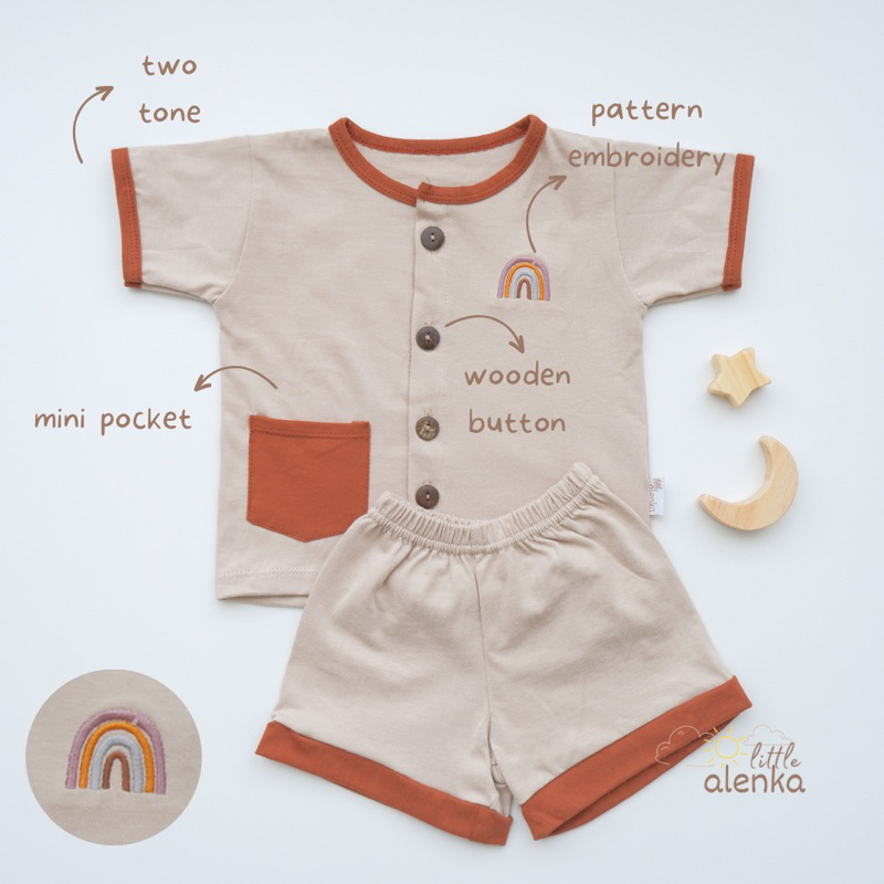 Alenka - Two Tone Baby Set (Setelan Bayi) 0 - 12 months