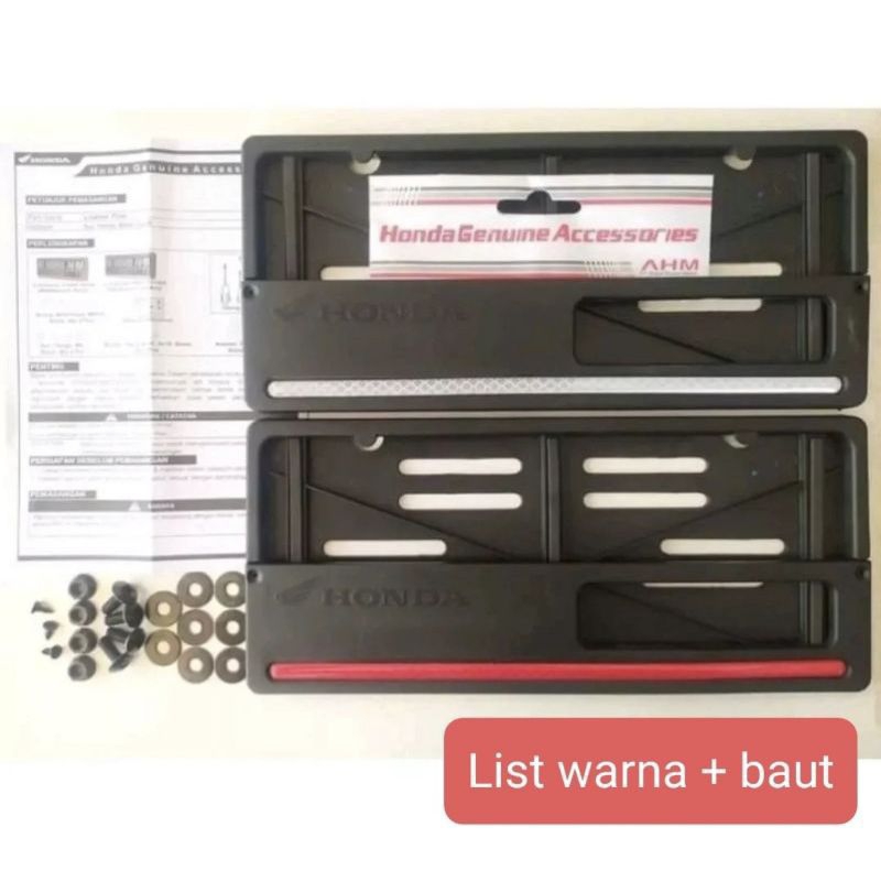 ( sepasang ) cover plat nomor tempat plat nomor original honda