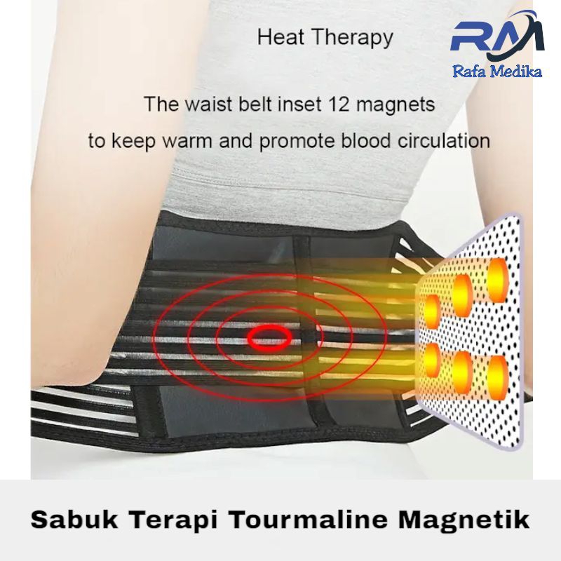 Sabuk Tourmaline Magnetik untuk Terapi  Sabuk Pingang Pereda Sakit