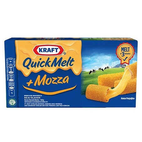

Kraft Quick Melt Mozza 160gr Keju Olahan dengan Mozzarella