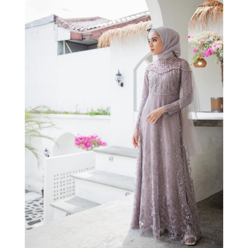 Namira Dress BrukatTile Gamis Kondangan Cantik Gamis Brokat Baju Kondangan Wanita Jumbo Dres Brokat Premium Gamis Warna Mauve Sage Matcha Wedding Dress Gamis Brukat Jumbo Seragaman Pernikahan Outfit Kondangan Terbaru Dress Brukat Tille Outfit Bridesmaid