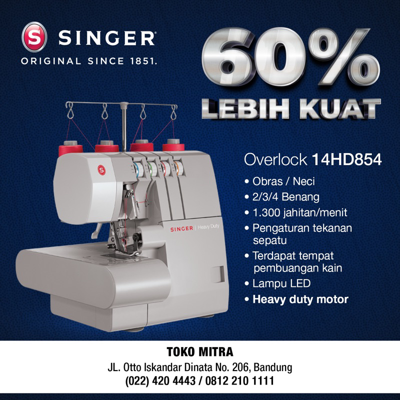 Mesin Obras & Neci SINGER 14HD854