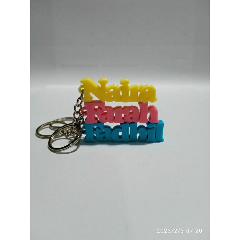 GANTUNGAN KUNCI custom nama (PRINT 3D)