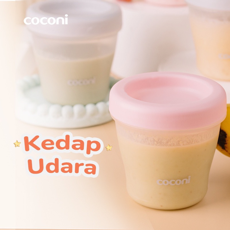 Coconi Air Tight Baby Food Container 4 x 150 ml air-tight container Kotak Mpasi Bayi Kedap