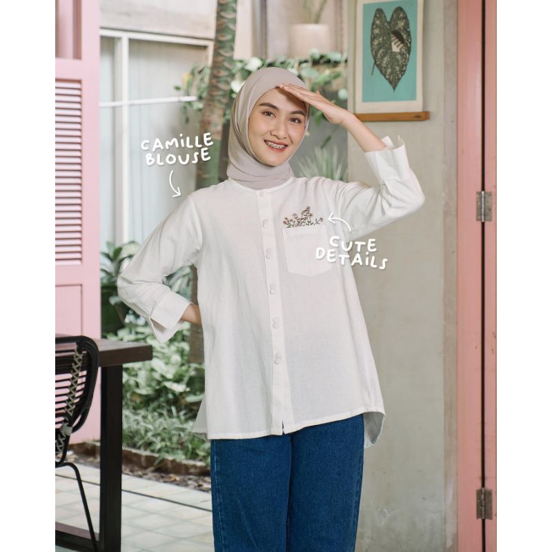 Camille Blouse by Giyomi / Off white S