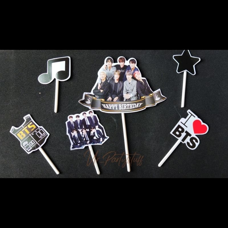 Topper Cake Ulang Tahun/ Hiasan kue BT21 / BTS