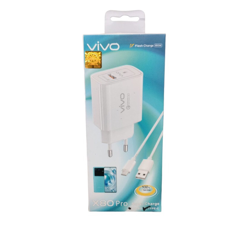 Charger vivo X80 Pro 120w ori 100 support fast charging flash quick