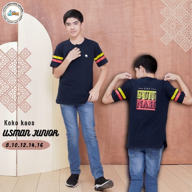 Kaos Koko Anak dan Remaja Muslim Combat Little Dino Kaos 24s Premium Lengan Pendek